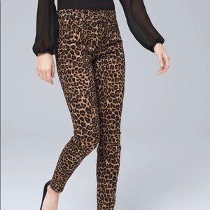 NWT BLANK NYC The Reade Crop skinny corduroy leopard print pant